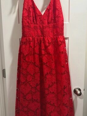Layered With Love Red Lace Dress